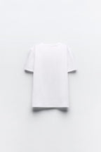 Women’s White Graphic Crew Neck T Shirt