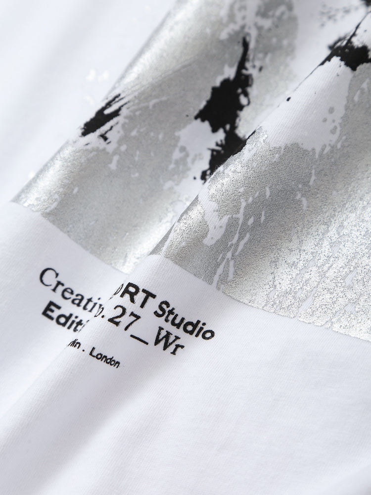 Women’s White Graphic Crew Neck T Shirt