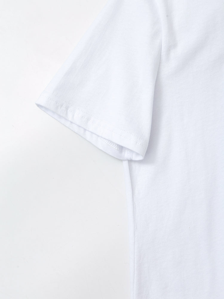 Women’s White Graphic Crew Neck T Shirt