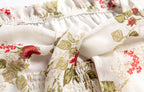 Women’s Multicolor Floral Off Shoulder Long Sleeve Crop Top
