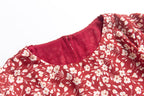 Women's French Floral Backless Split Midi Dress
