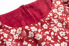 Women's French Floral Backless Split Midi Dress