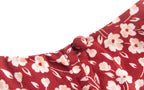 Women's French Floral Backless Split Midi Dress