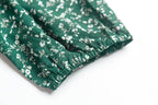 Women's Square-Neck Floral Tie Smocked Cutout Puff-Sleeve A-Line Mini Dress