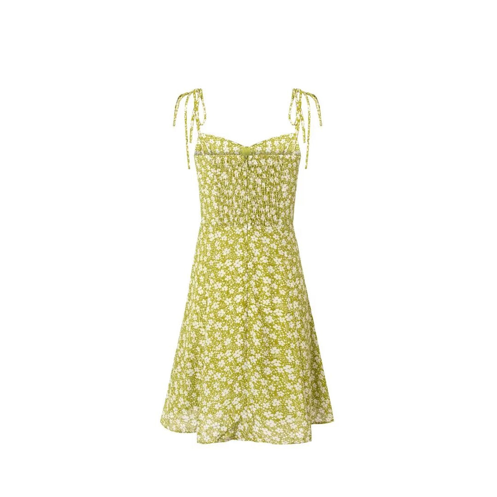 Women's Floral Lace-Up Vacation Dress