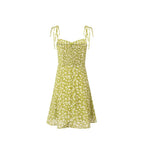Women's Floral Lace-Up Vacation Dress