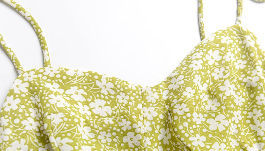 Women's Floral Lace-Up Vacation Dress