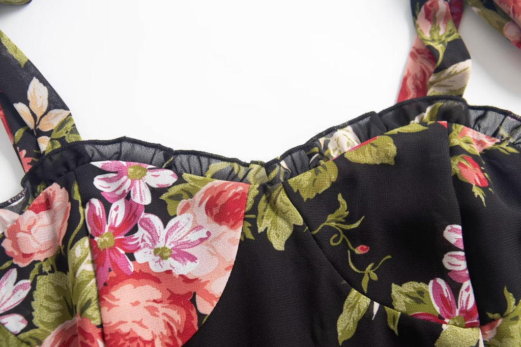 Women's Floral Printed Strap Dress