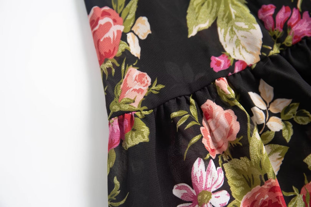 Women's Floral Printed Strap Dress
