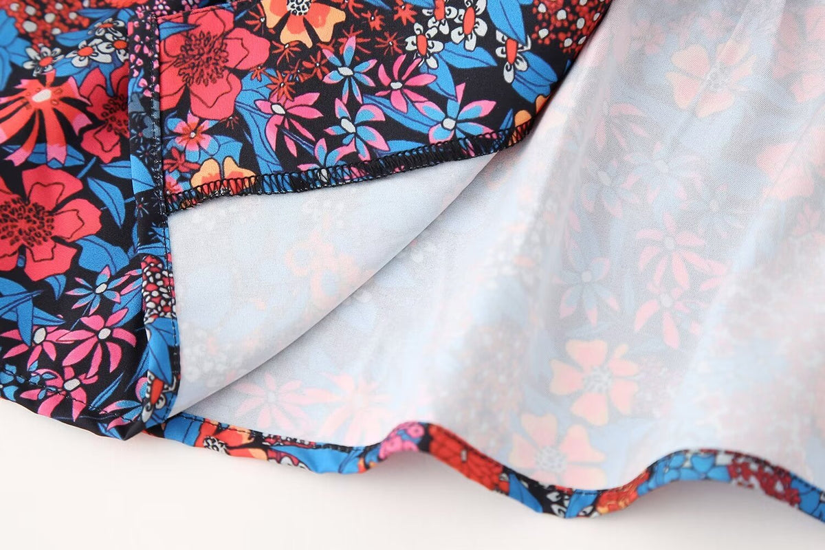 Women's Spring Women's Bow Print Top Casual Trousers Suit