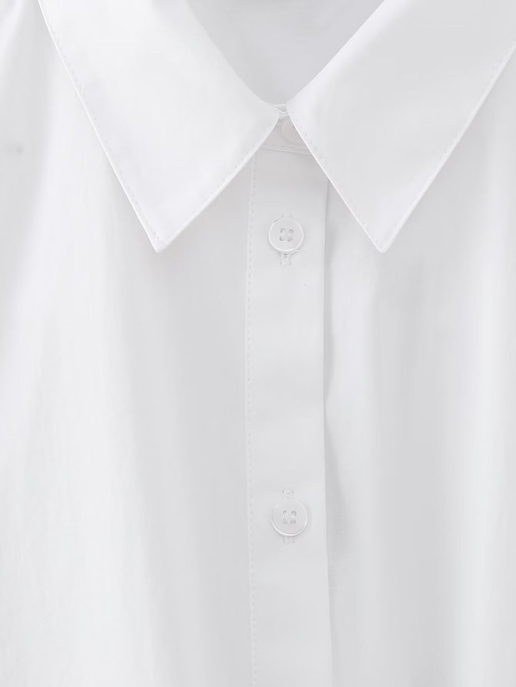 Women's Bow Tie Detail Short Sleeve Poplin Shirt