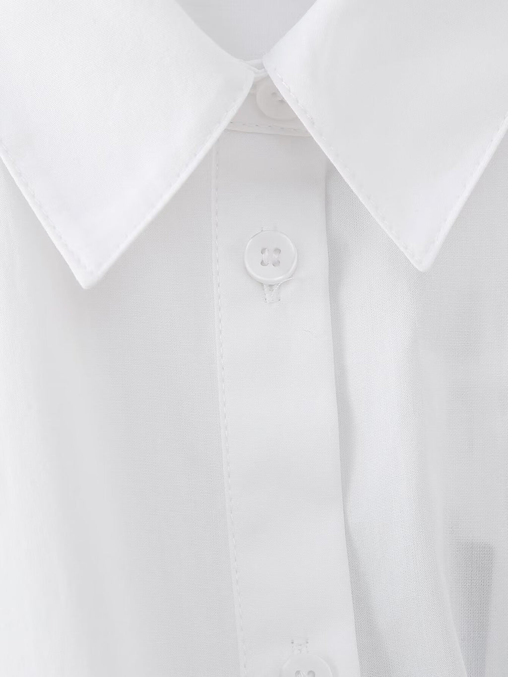 Women's Bow Tie Detail Short Sleeve Poplin Shirt
