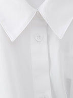 Women's Bow Tie Detail Short Sleeve Poplin Shirt