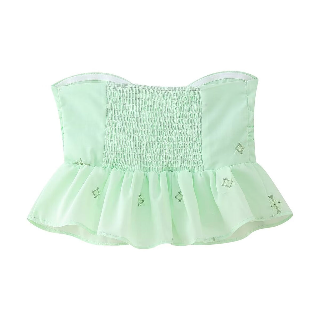 Embroidered Tube Top
