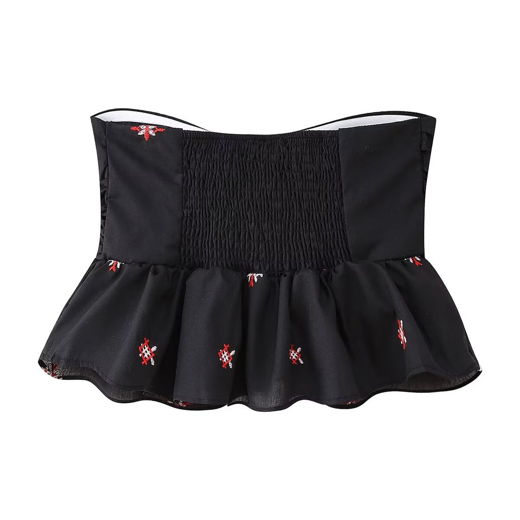 Embroidered Tube Top