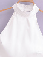 Women's Satin Halter Top Vest