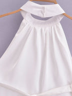 Women's Satin Halter Top Vest