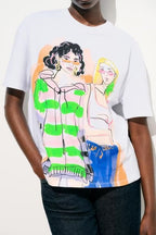 Women's Women Casual Girl Printed Short Sleeve T Shirt