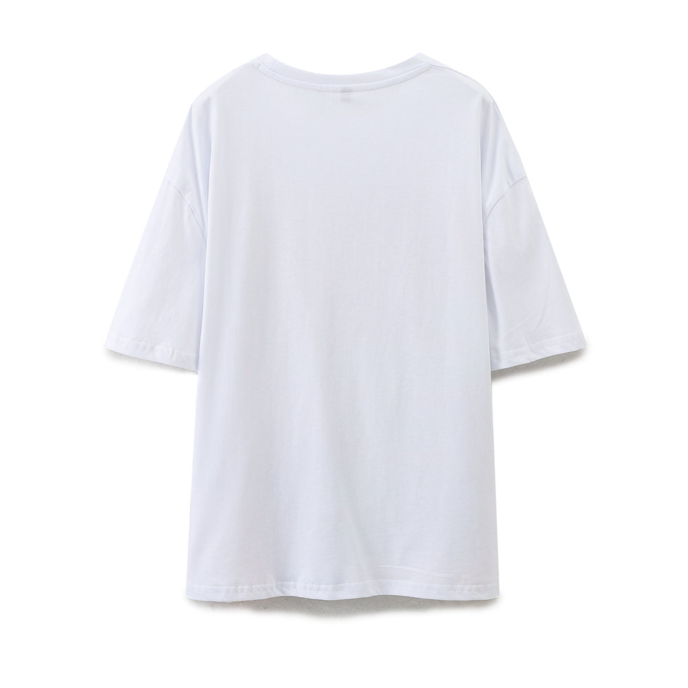 Women's Women Casual Girl Printed Short Sleeve T Shirt