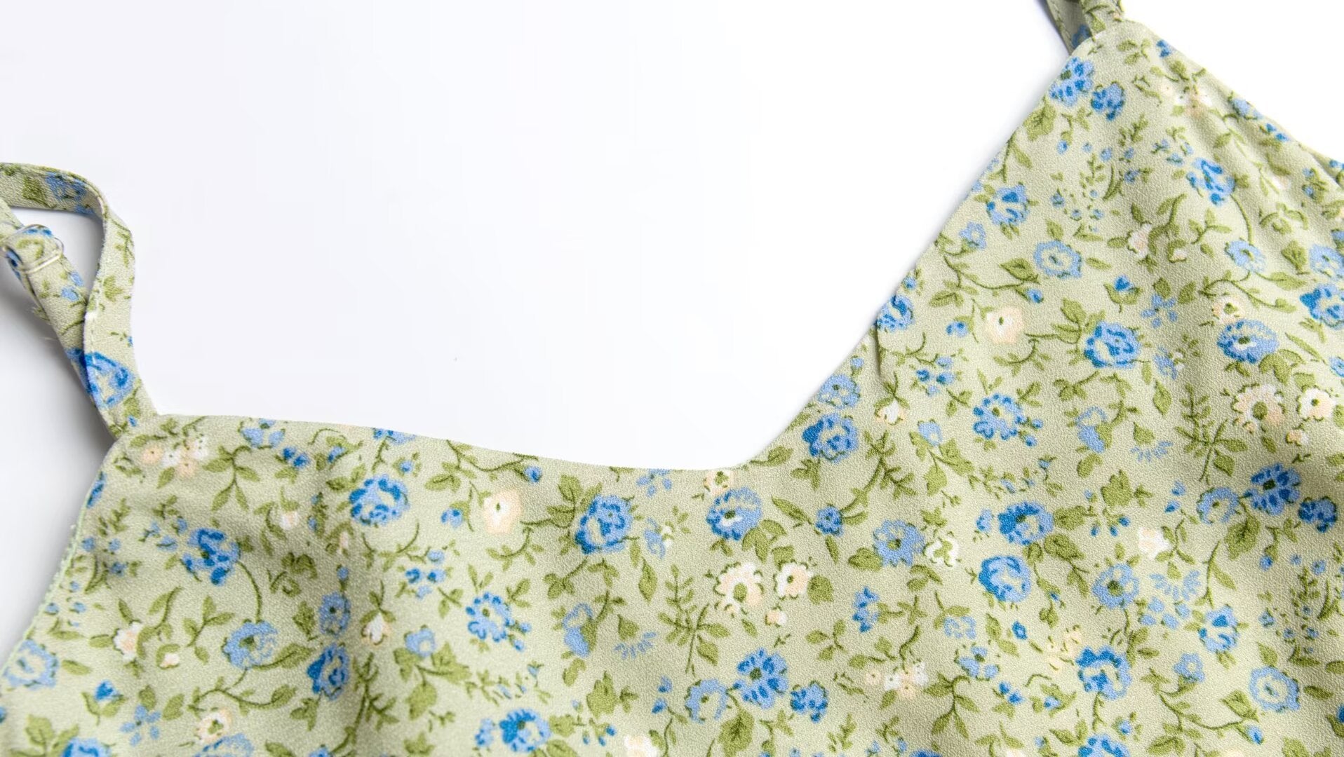 Floral Spaghetti-Strap Side-Slit Midi Dress
