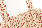 Women's Spring French Vintage Bottom Small Floral Dress
