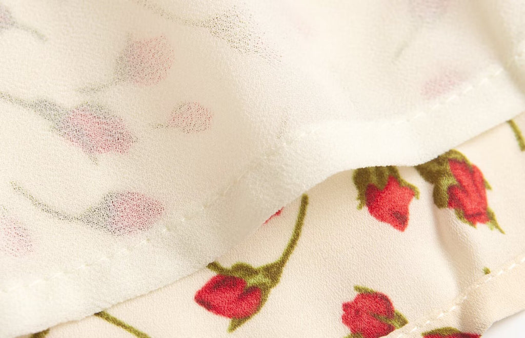 Women's Spring French Vintage Bottom Small Floral Dress