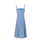 Vintage Floral Button Cami Midi Dress