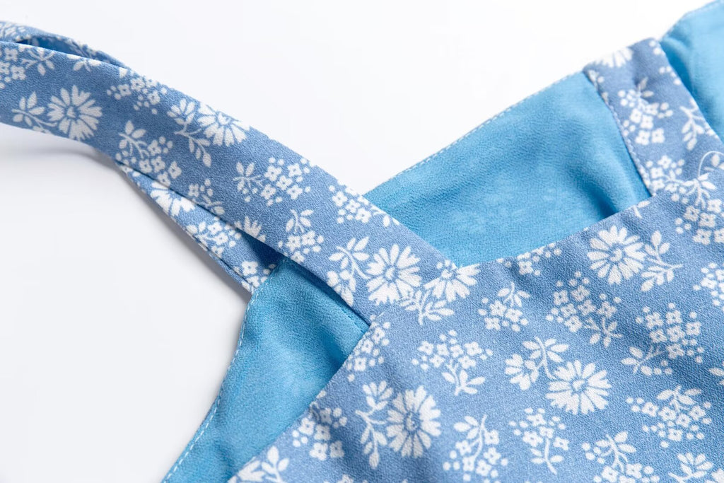 Vintage Floral Button Cami Midi Dress