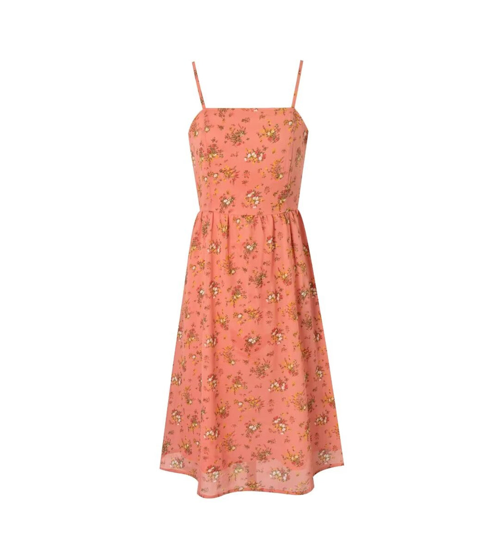 Floral Cami A-Line Midi Dress