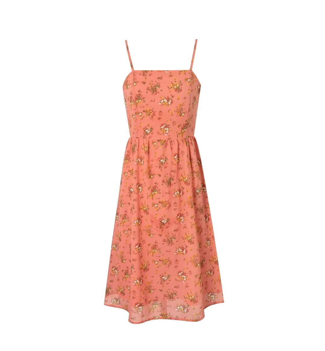 Floral Cami A-Line Midi Dress
