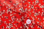 Women’s French Floral V Neck Long Sleeve Shirt