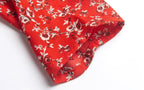 Women’s French Floral V Neck Long Sleeve Shirt