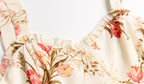 Women's Beige Floral Vacation Cami Dress