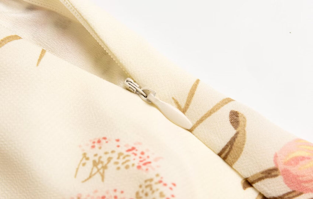 Women's Beige Floral Vacation Cami Dress