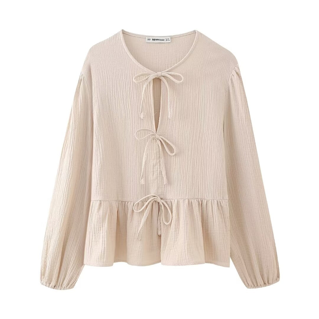 Beige Apricot Top