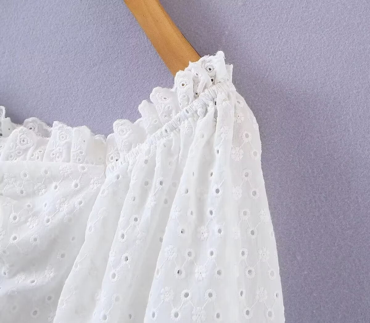 Women's Puff Sleeve Lace Up Slim Fit Short Small Shirt