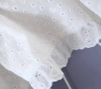 Women's Puff Sleeve Lace Up Slim Fit Short Small Shirt