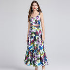 Women's 's Lace Halter Top & Skirt Set