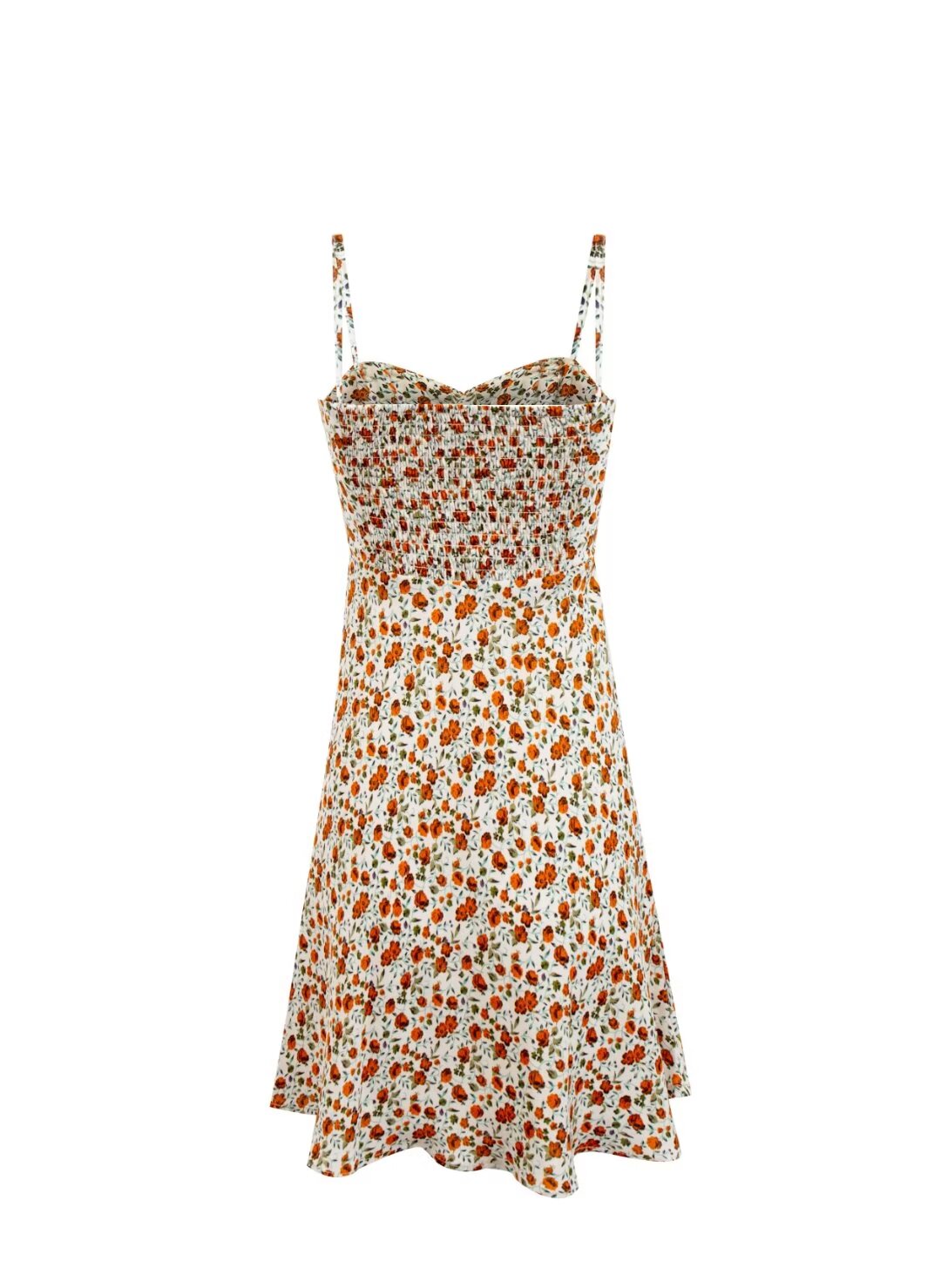Floral Camisole Vacation Casual Lace-Up Dress Short