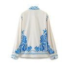 Women’s Satin Collared Button Shirt