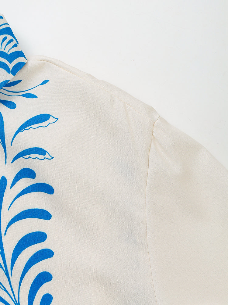 Women’s Satin Collared Button Shirt