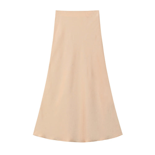 Women Clothing French Silk Satin Textured Skirt Chinese Wear Fishtail Skirt