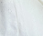 Women's White Embroidered Lace-Up Mini Dress