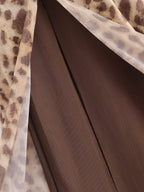 Elegant Leopard Print Strapless Dress