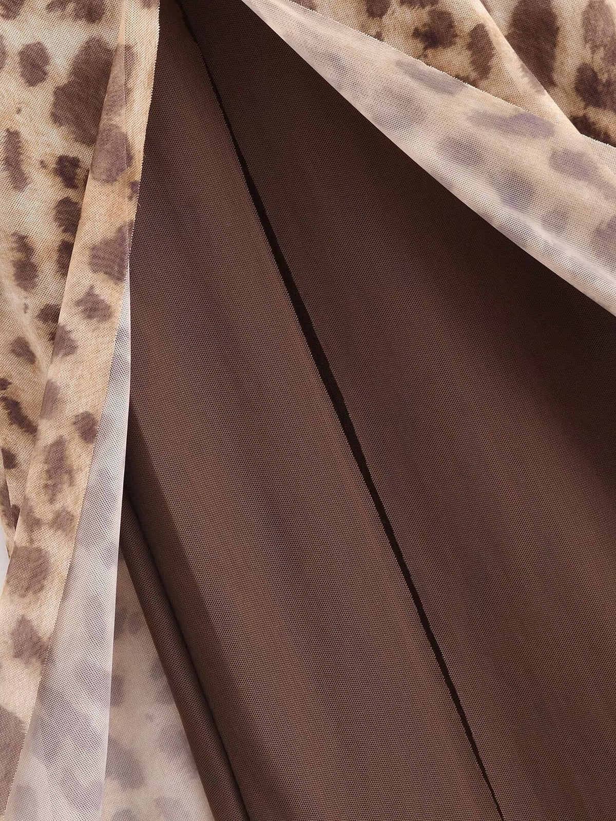 Elegant Leopard Print Strapless Dress