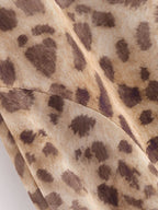 Elegant Leopard Print Strapless Dress