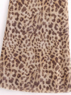 Elegant Leopard Print Strapless Dress