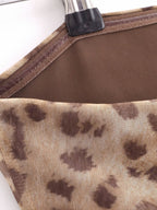 Elegant Leopard Print Strapless Dress