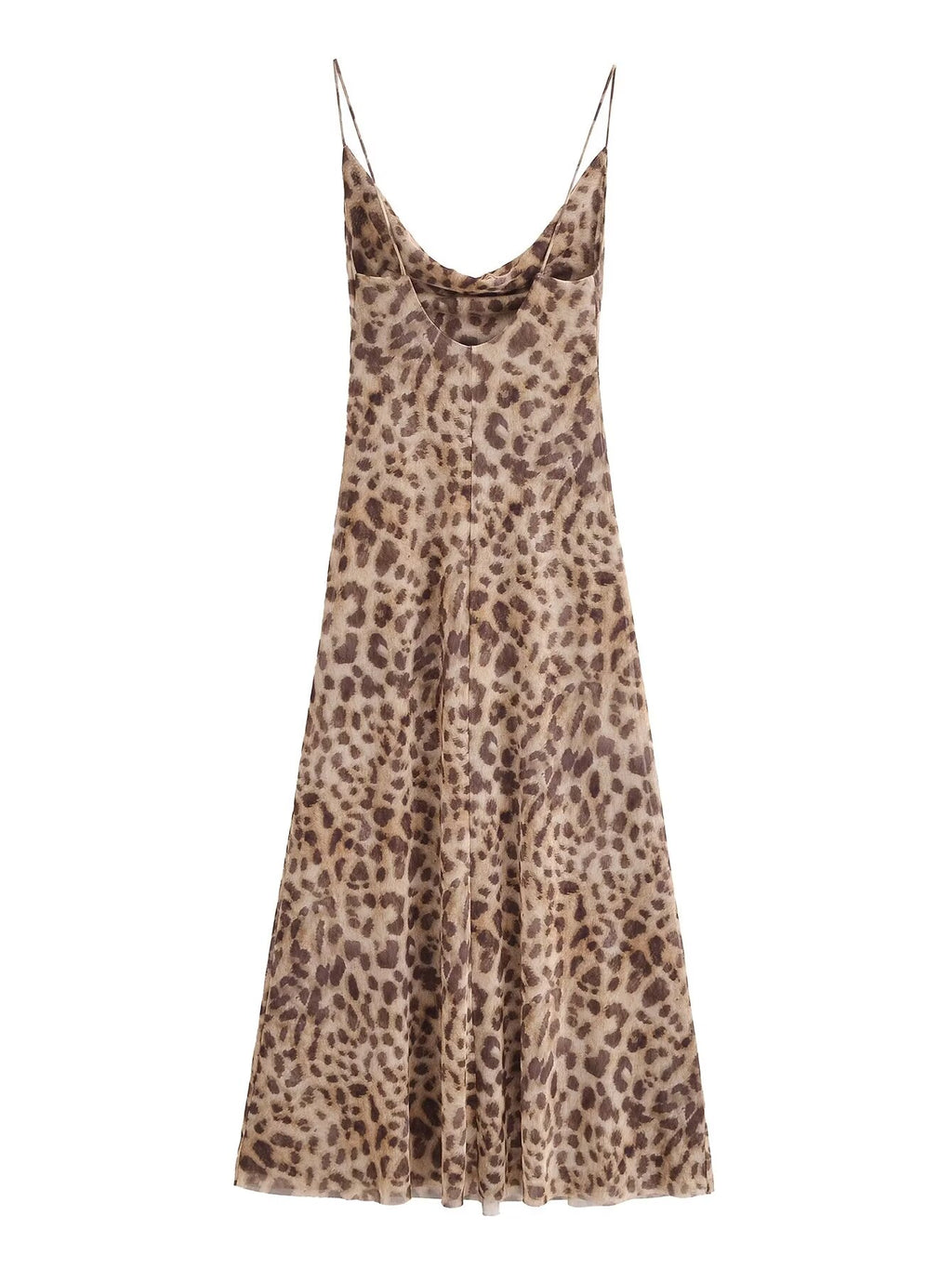 Animal Print Silk Net Dress