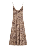 Animal Print Silk Net Dress
